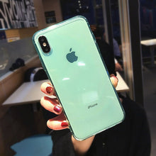 Load image into Gallery viewer, Transparent Candy Color Anti-knock Phone Case
