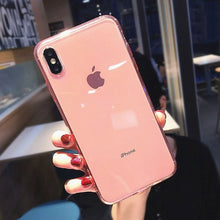 Load image into Gallery viewer, Transparent Candy Color Anti-knock Phone Case