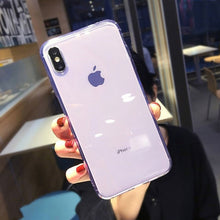 Load image into Gallery viewer, Transparent Candy Color Anti-knock Phone Case