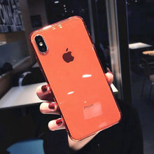 Load image into Gallery viewer, Transparent Candy Color Anti-knock Phone Case