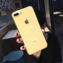 Load image into Gallery viewer, Transparent Candy Color Anti-knock Phone Case