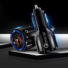 Load image into Gallery viewer, Mobile Phone Charger Car Accessories Quick USB Charger Ornament Decorations For IPhone Samsung Tablet  2 Port 3.0 Fast